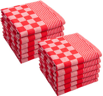 Byrklund Theedoek Clean & Tidy Rood - 12 stuks - 50x70 cm