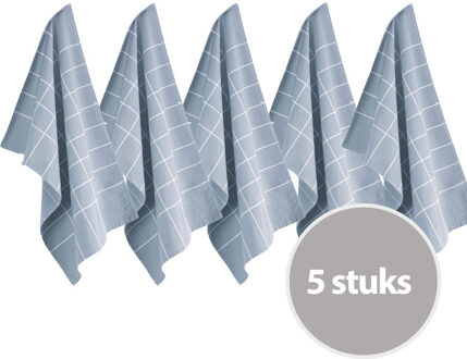 Byrklund Theedoek Do Dishes Blauw - 5 stuks - 50x70 cm
