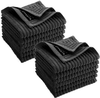 Byrklund Vaatdoek Clean & Shiny Zwart - 12 stuks - 30x30 cm
