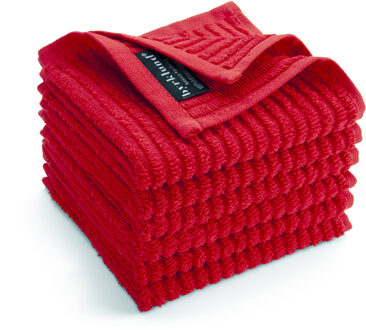 Byrklund Vaatdoek Katoen - Clean & Shiny - 6x 30x30 - Rood