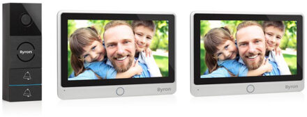 Byron Video- Deurbelinstallatie Dic-24122 Draadloos 18 Cm Zwart