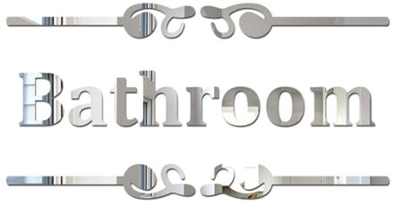 Bzoosio muursticker Creatieve Diy Persoonlijkheid 3D Muurstickers Wc Badkamer Tips Spiegel Stickers D5 F