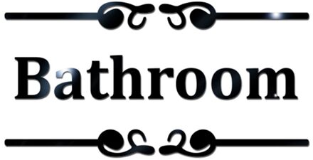 Bzoosio muursticker Creatieve Diy Persoonlijkheid 3D Muurstickers Wc Badkamer Tips Spiegel Stickers D5