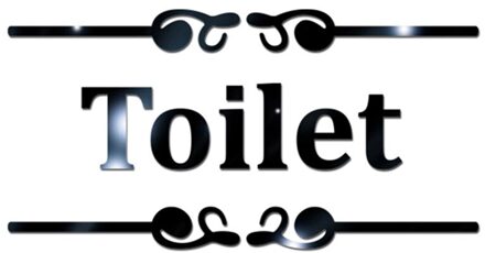 Bzoosio muursticker Creatieve Diy Persoonlijkheid 3D Muurstickers Wc Badkamer Tips Spiegel Stickers D5