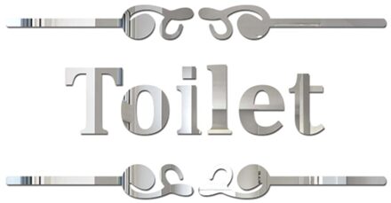 Bzoosio muursticker Creatieve Diy Persoonlijkheid 3D Muurstickers Wc Badkamer Tips Spiegel Stickers D5