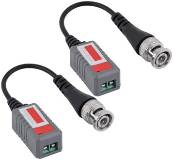 BZX-212L 1 Kanaal Passieve Video Transceiver Voor Balun Bnc Cctv Connector CAT5 Kabel Zwarte Kleur Duurzaam