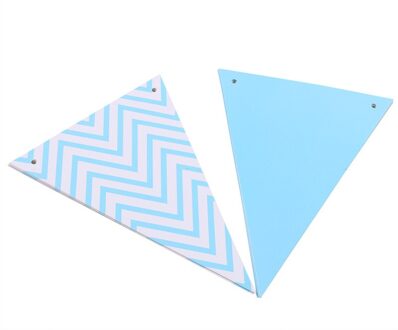 C. 12Pc Vlaggen Slingers Verjaardag Wave Banners Baby Shower Gors Wedding Rose Gold Vlaggen Partij Wimpel Decoratie Benodigdheden blauw