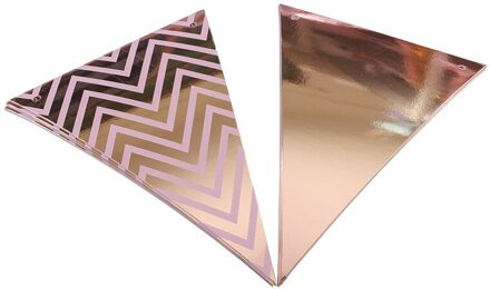 C. 12Pc Vlaggen Slingers Verjaardag Wave Banners Baby Shower Gors Wedding Rose Gold Vlaggen Partij Wimpel Decoratie Benodigdheden roos goud