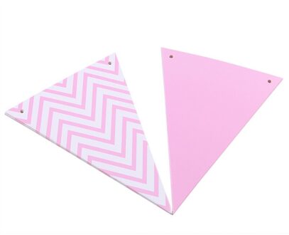 C. 12Pc Vlaggen Slingers Verjaardag Wave Banners Baby Shower Gors Wedding Rose Gold Vlaggen Partij Wimpel Decoratie Benodigdheden roze