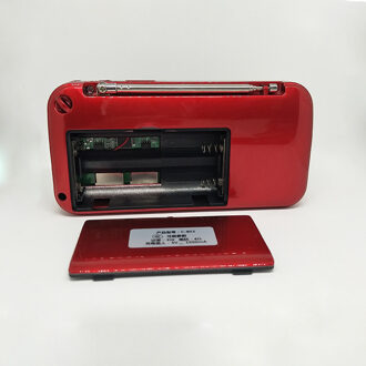 C-803 Met Twee 18650 Batterijen Slot & Led Zaklamp & Twee Tf Card Slot Draagbare Fm Radio Draadloze Usb Speaker MP3 Speler rood zonder accu