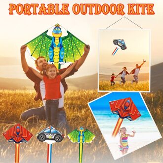 C # Kite Cerf Volant Vlieger 3d Dragon Cartoon Kite Kids Speelgoed Fun Outdoor Vliegende Activiteit Game Kinderen Met Staart воздушный Змей plane