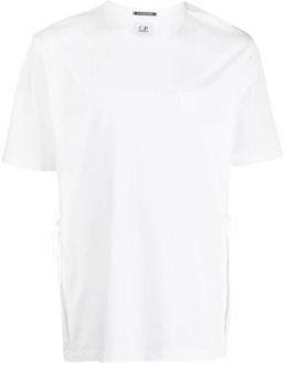C.P. Company 101 WIT Metropolis Series Mercerized T-Shirt C.p. Company , White , Heren