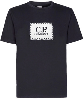 C.P. Company 30/1 Jersey Label T-Shirt in Total Eclipse Blue C.p. Company , Blue , Heren