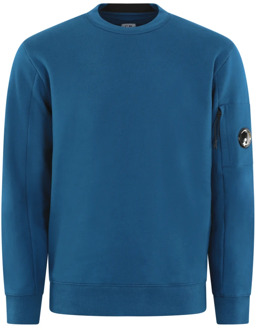 C.P. Company Blauwe Crew Neck Sweater Upgrade C.p. Company , Blue , Heren - Xl,L,M,S