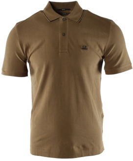 C.P. Company Bruine Slim Fit Polo Shirt C.p. Company , Brown , Heren