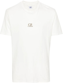 C.P. Company Casual Jersey T-Shirt C.p. Company , White , Heren - 2XL