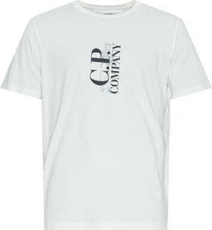 C.P. Company Casual Katoenen T-shirt C.p. Company , White , Heren - 2Xl,Xl,L,3Xl