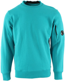 C.P. Company Diagonaal Fleece Sweatshirt voor Heren C.p. Company , Blue , Heren - XL