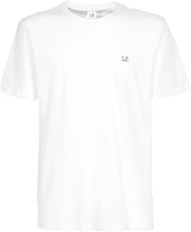C.P. Company Gauze White Jersey Goggle T-shirt C.p. Company , White , Heren - Xl,L,M