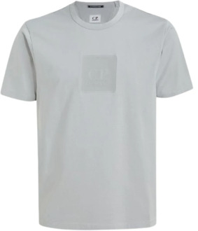 C.P. Company Grijze T-shirt met Logo Print C.p. Company , Gray , Heren - 2Xl,Xl