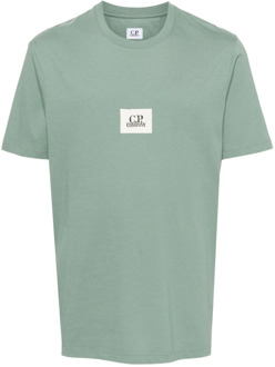 C.P. Company Groen Logo T-shirt C.p. Company , Green , Heren - Xl,L,S