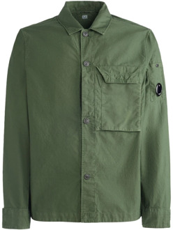 C.P. Company Groene Overshirt met Knoopsluiting C.p. Company , Green , Heren - XL