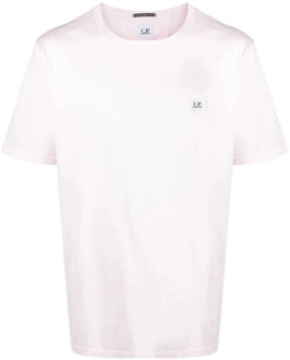 C.P. Company Heavenly Pink Mercerized T-Shirt C.p. Company , Pink , Heren - Xl,L,M,S