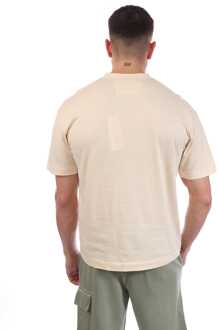 C.P. Company Heren C.P. Company 30/1 Jersey Logo T-shirt in crème