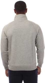 C.P. Company Heren C.P. Company Diagonaal Verhoogde Fleece Halve Rits Logo Sweater in Grijs - XL