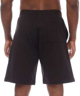 C.P. Company Heren C.P. Company Diagonaal Verhoogde Fleece Logo Shorts in Zwart - M