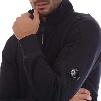 C.P. Company Heren C.P. Company Diagonal Raised Fleece Half-Zip Sweatshirt in Navy - maat M