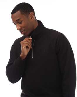 C.P. Company Heren C.P. Company Diagonal Raised Fleece Half Zip Sweatshirt in zwart - maat