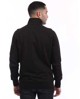 C.P. Company Heren C.P. Company Diagonal Raised Fleece Half Zip Sweatshirt in zwart