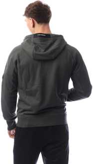 C.P. Company Heren-C.P. Company Diagonal Raised Fleece Lens Full-Zip Hoodie in Grijs