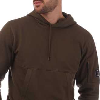 C.P. Company Heren-C.P. Company Diagonal Raised Fleece Lens Hoodie in Groen - maat