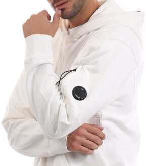 C.P. Company Heren-C.P. Company Diagonal Raised Fleece Lens Hoodie in Wit - maat