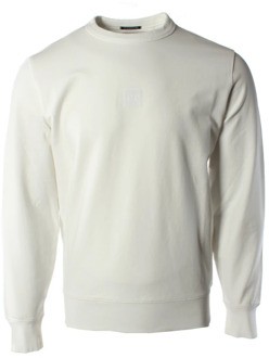 C.P. Company Heren Crew Neck Stretch Fleece Sweater C.p. Company , White , Heren - L