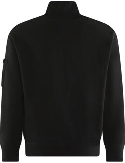 C.P. Company Heren half zip collar sweater black Zwart