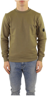 C.P. Company Heren Light Fleece Sweatshirt Groen C.p. Company , Green , Heren