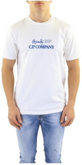 C.P. Company Heren Marchi T-shirt Wit C.p. Company , White , Heren - XL