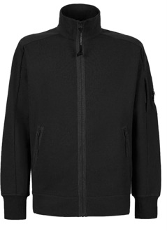 C.P. Company Heren Sweatshirt met Volledige Ritssluiting en Opstaande Kraag C.p. Company , Black , Heren - 3XL