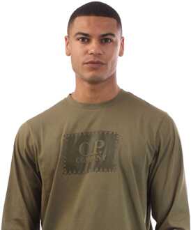 C.P. Company Heren-T-shirt C.P. Company 30/1 Jersey Logo in Groen