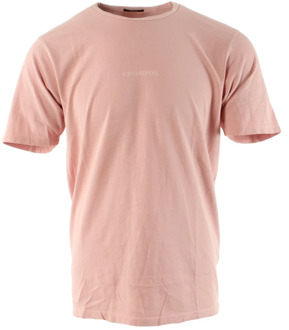 C.P. Company Heren T-shirt, Maat XS, 100% Katoen C.p. Company , Pink , Heren - M,S,Xs
