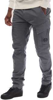 C.P. Company Herenbroek C.P. Company Stretch Satijn Lens Cargo in Grijs