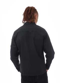 C.P. Company Herenoverhemd C.P. Company Organic Gabardine Zip in Navy - maat XL