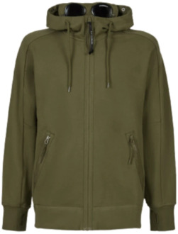 C.P. Company Hooded Open Sweatshirt - Groen, XS C.p. Company , Green , Heren - Xl,L,M
