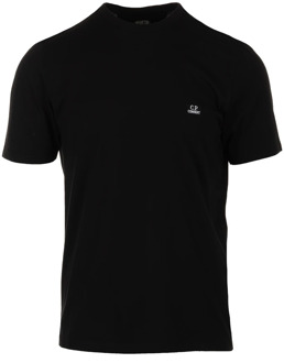 C.P. Company Jersey Logo Zwart T-shirt C.p. Company , Black , Heren - Xl,L,M,S