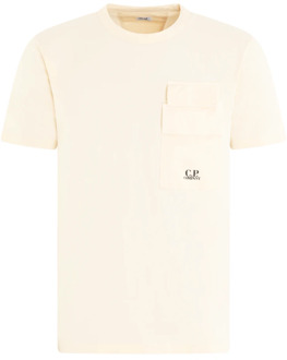 C.P. Company Klassiek kortemouw T-shirt C.p. Company , Yellow , Heren - Xl,L,M,S
