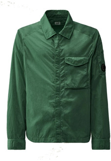 C.P. Company Klassieke Chrome-R Overshirt Duck Green C.p. Company , Green , Heren - Xl,L,M,S,Xs