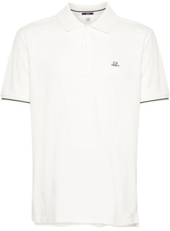 C.P. Company Klassieke Polo Shirt C.p. Company , White , Heren - 2Xl,Xl,L,M